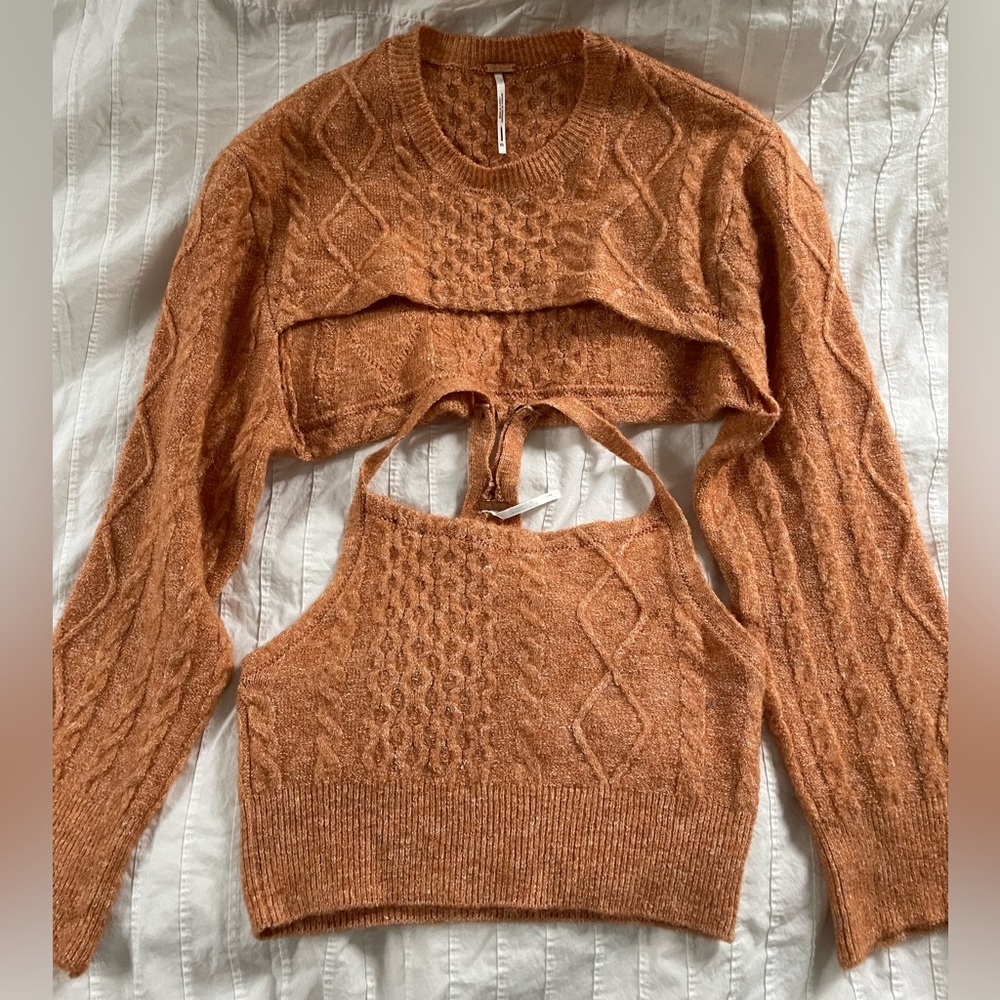 Free People Shrug/Bolero Sweater Set size XS